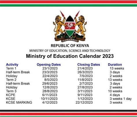 school term dates in kenya
