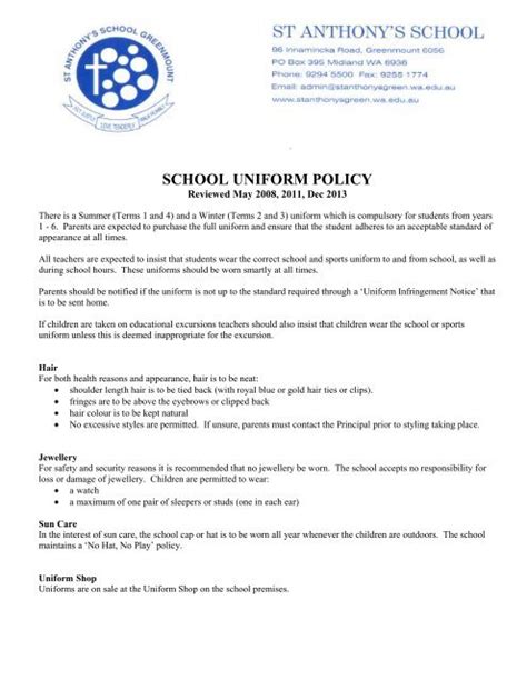 school uniform policy michigan