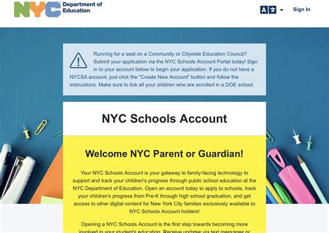schools account nycsa portal