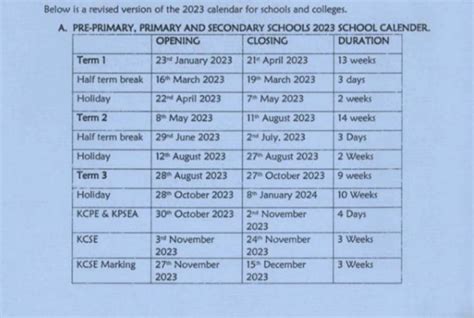 schools opening in kenya