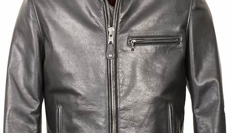 Schott 530 Cafe Racer Jacket | Stand Up Collar Leather Jacket