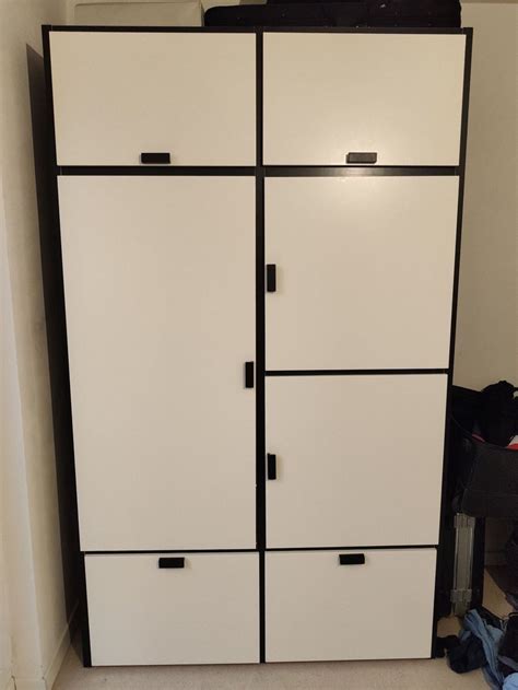 IKEA Kleiderschrank Jugendschrank ODDA 120 x 60 x 200 schwarz weiss