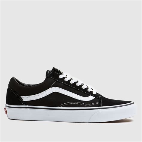 Mens Black & White Vans Sk8hi Trainers schuh