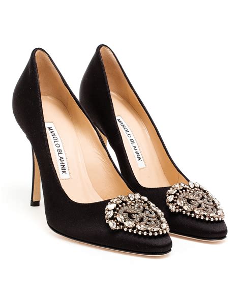 Manolo Blahnik Shoe Vintage Pale Gray Pump Diamante Netting 39 / 9