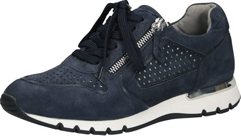 Caprice Caprice suede laceup trainer in taupe and black. (NT95