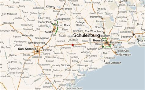 schulenburg texas map