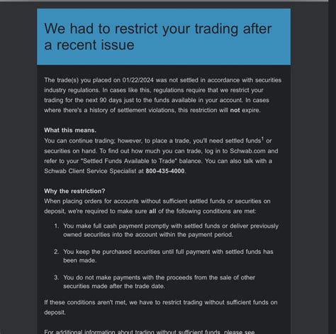 schwab account restricted