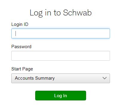 schwab.com log in