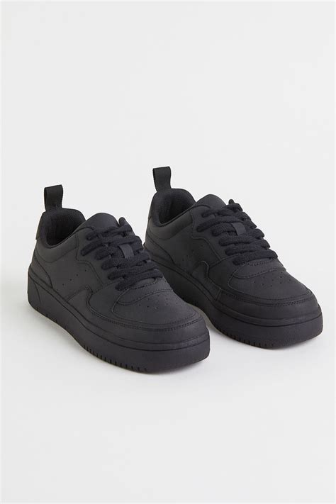 Sneaker HerrenSchuhe Fashion Low Cut Schnürer Schwarz