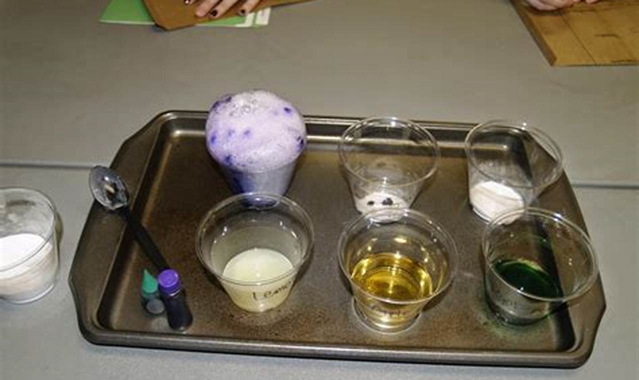 science experiment chemical reaction