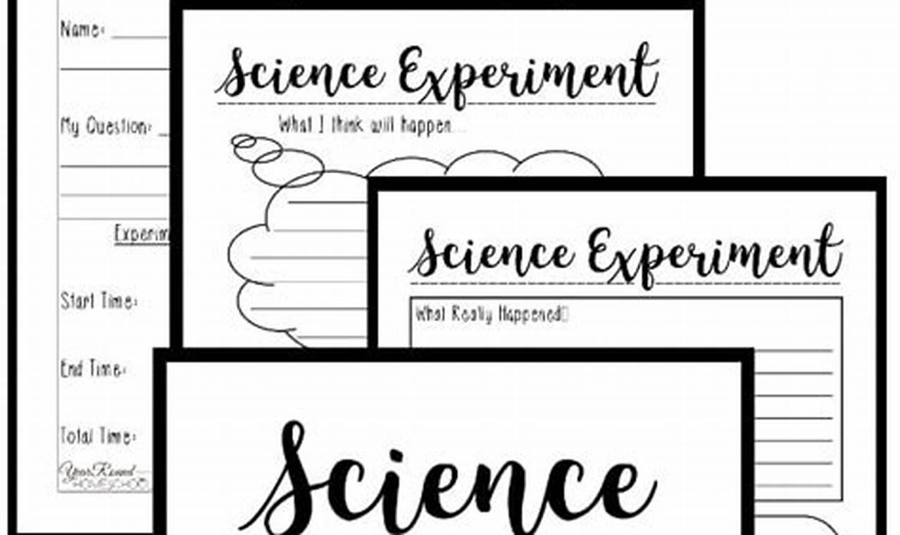 science experiment worksheet for kindergarten