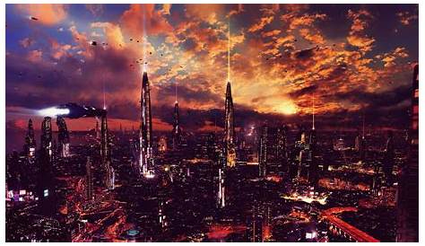 Science Fiction City Wallpaper Download 3840x2400 Scifi, Skyscrapers, Futuristic