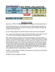 science behind max weight calculator
