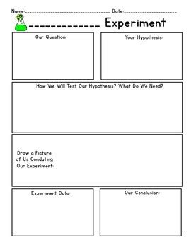 science experiment data collection form template
