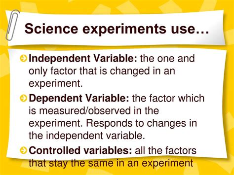 science fair variables examples