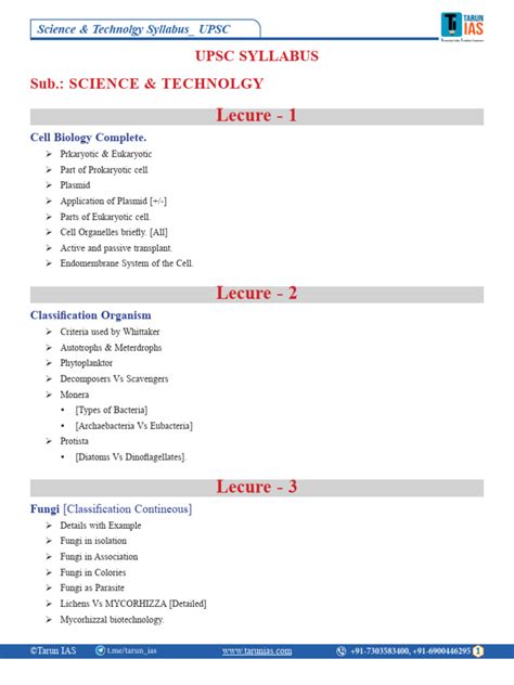 Science For Technology Syllabus