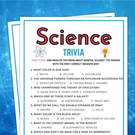 Science Games Trivia