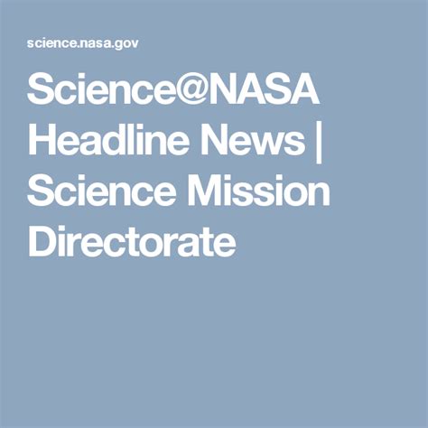 science nasa headline news
