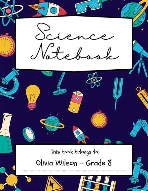 Science Notebook Cover Free