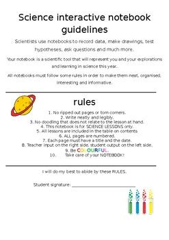 Science Notebook Guidelines