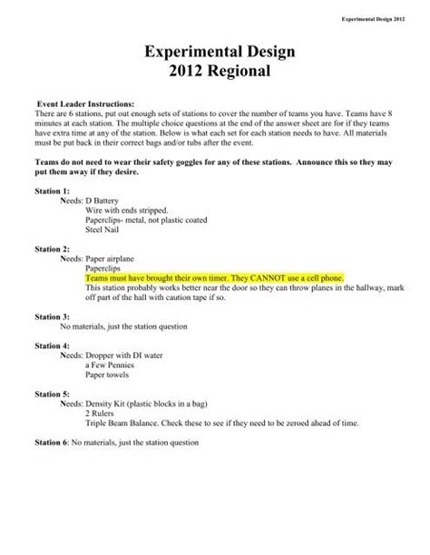 Science Olympiad Design Log Example
