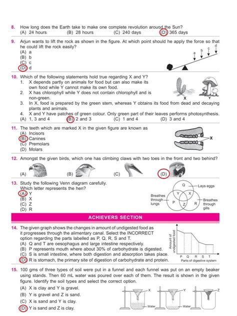 science olympiad questions for class 4 with answers pdf download