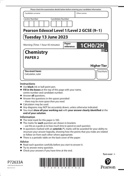 Science Past Papers Edexcel