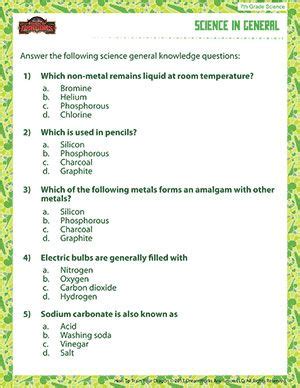 science quiz for class 7 with answers pdf