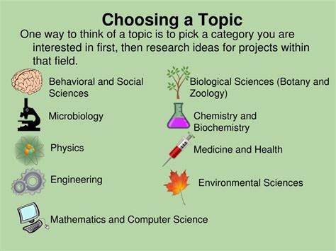 science related topics for presentation in college