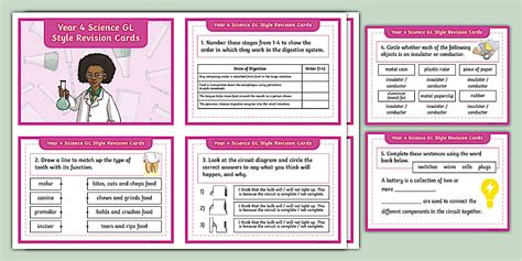 science themed flashcards