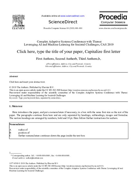 Sciencedirect Paper Format