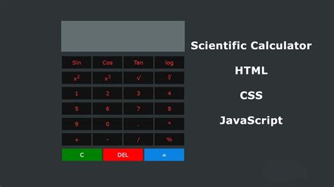Scientific Calculator Using Html Css Js