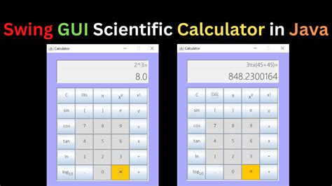 Scientific Calculator Using Java Swing