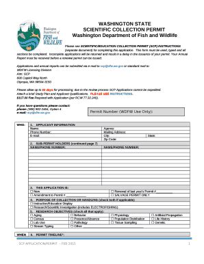 scientific collection permit wdfw