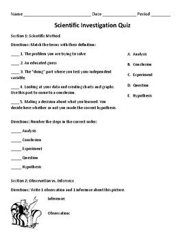 scientific method questions and answers