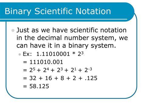 Scientific Notation Binary