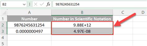 Scientific Number Formatting in Excel