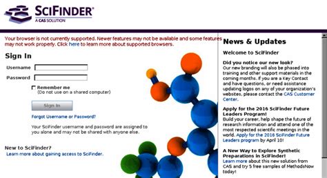 scifinder login credentials free