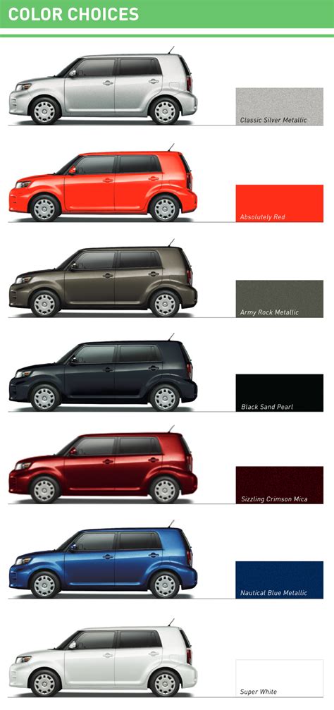 Scion Xb Color Codes