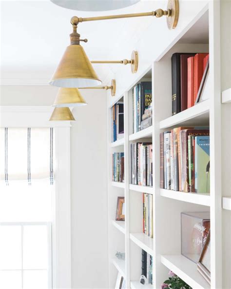 Sconce Over Bookshelf