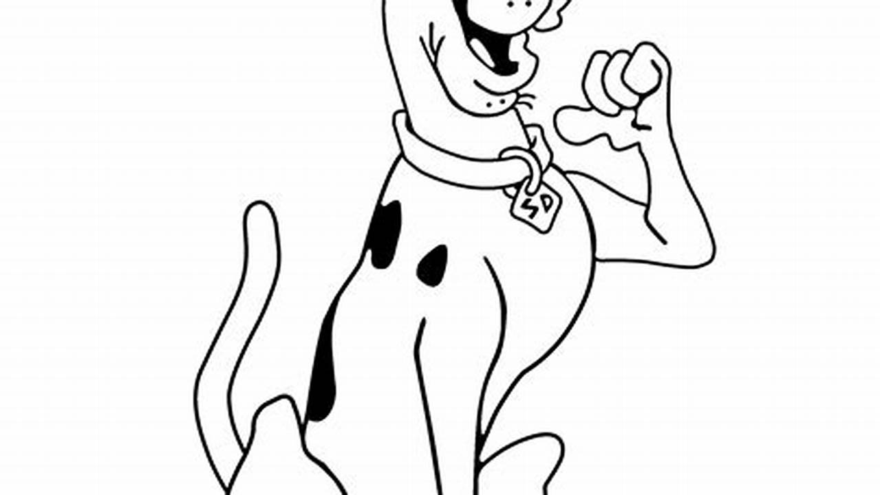 Unleash the Power of Scooby-Doo Clip Art in Black and White