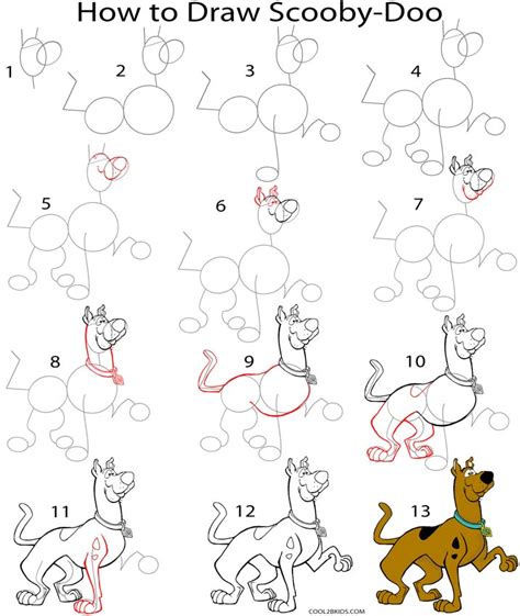 How to Draw ScoobyDoo from ScoobyDoo printable step by
