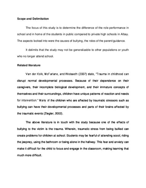 scope and delimitation of the study example pdf