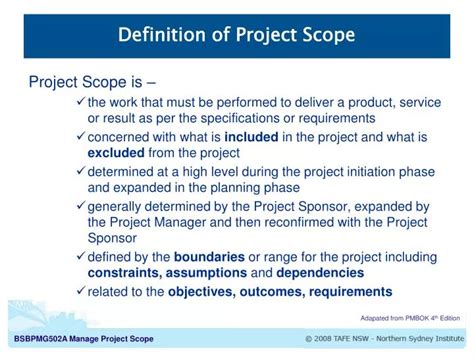 Scope Definition English