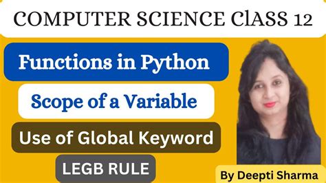 scope of variables in python class 12
