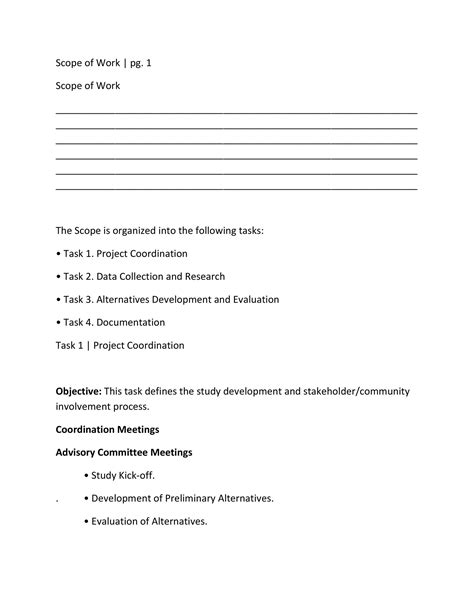 scope of work template example