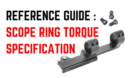 Scope Ring Base Torque Specs