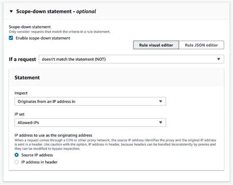 Scope-Down Statement