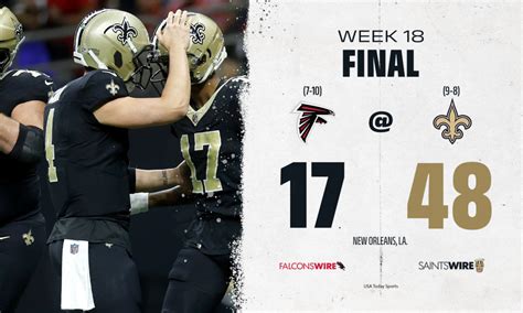 score for falcons and saints