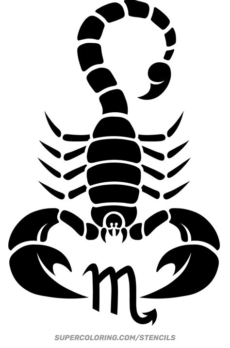 Scorpio Stencil Printable